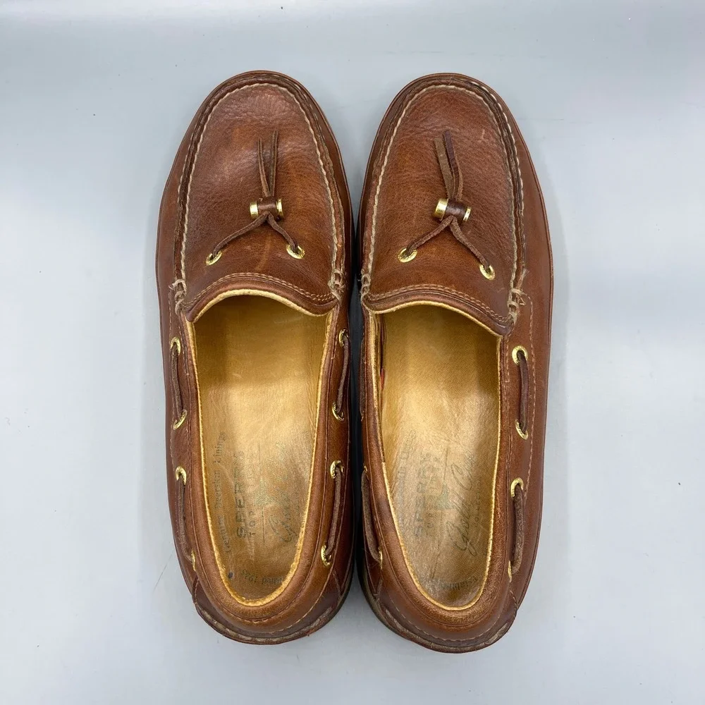 Sperry Top-Sider Gold Cup Boat Shoes Mens 10.5 M Brown Leather Loafers 0582387